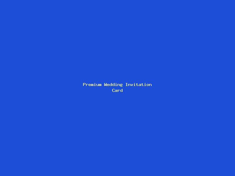 Premium Wedding Invitation Card