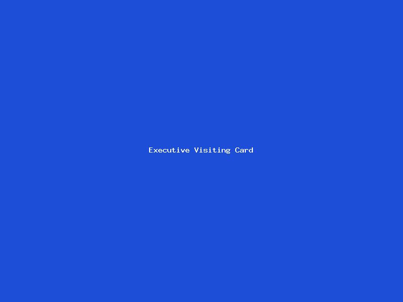 Executive Visiting Card